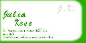 julia kese business card
